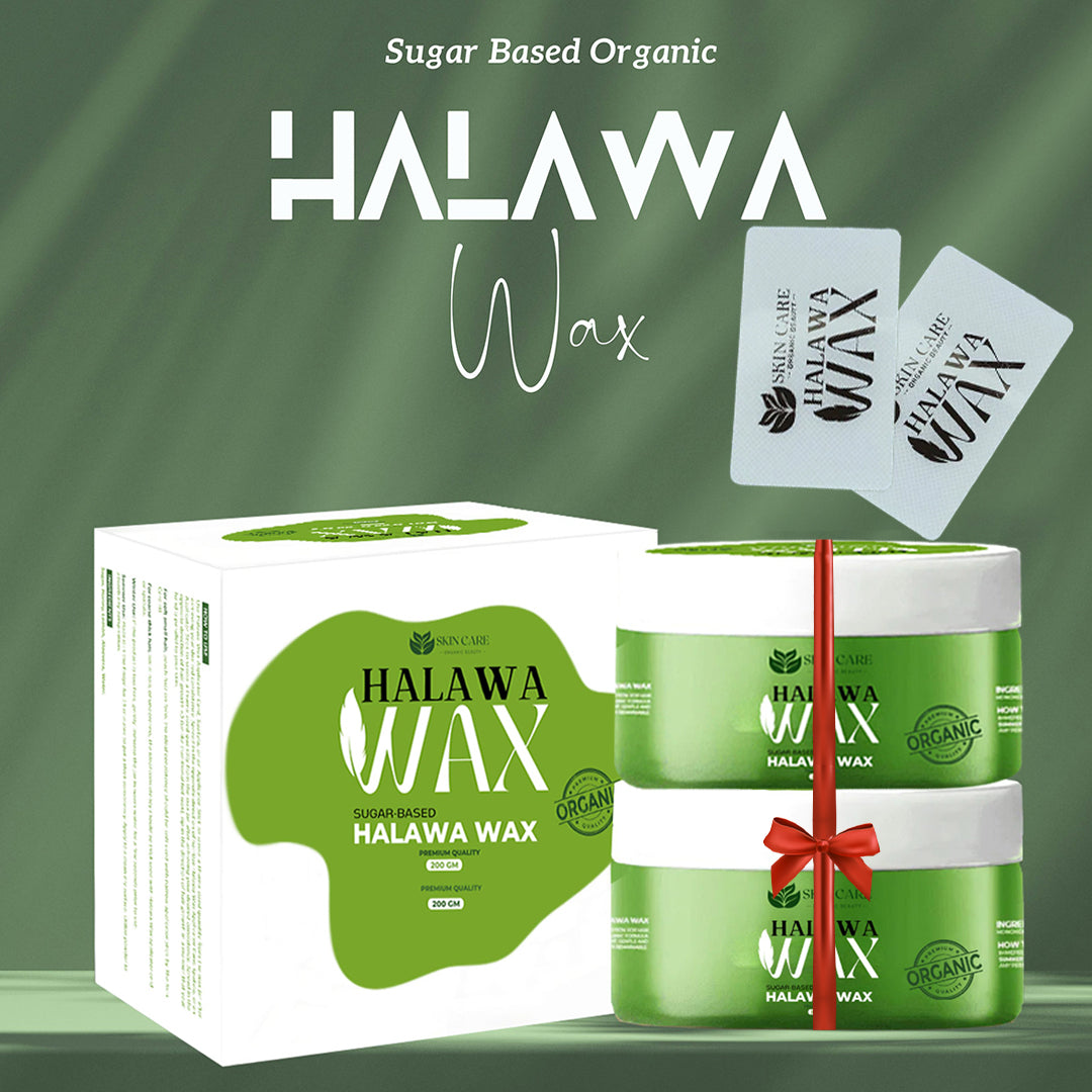 HALAWA WAX ORGANIC ( Bundle of 2 ) + 2 Free Applicator Cards